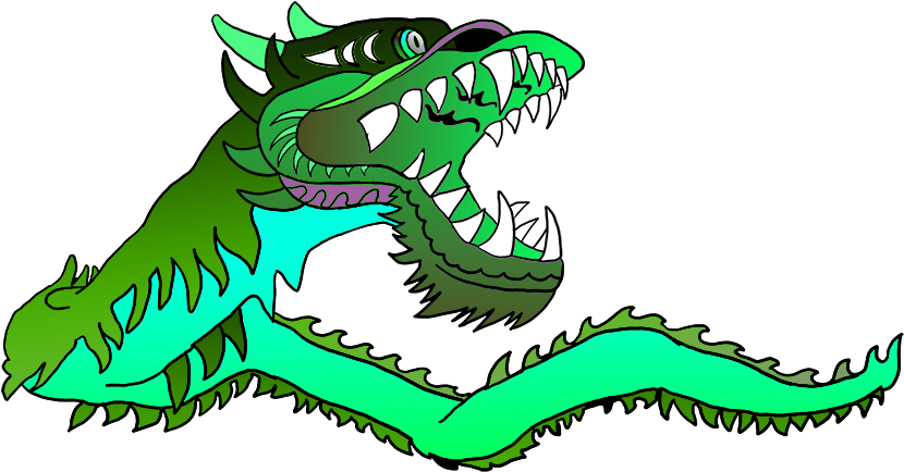 Green Chinese Dragon - Chinese Dragon (886x513)