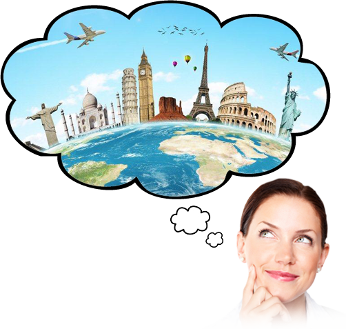 Thought Bubble Travel World - Travel The World Artclip (502x477)