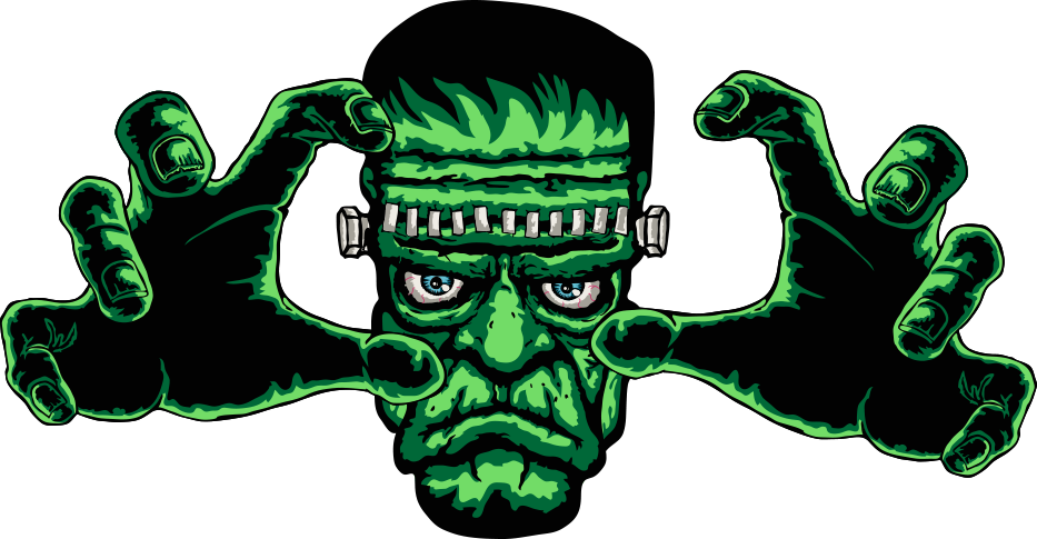 Frankenstein's Monster Zombie - Cartoon Zombie Vector Free (933x485)