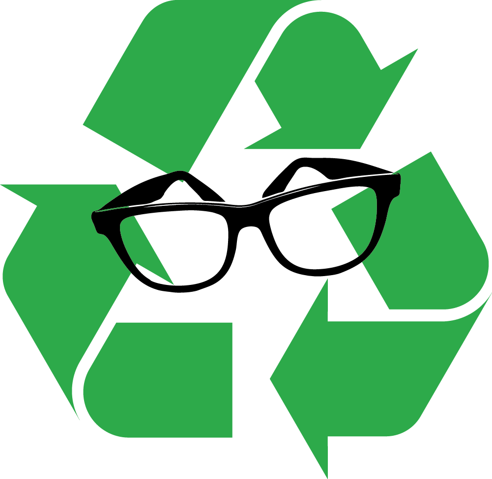 Glasses Donations For Urban Ministries - Trash And Recycle Sign (1001x975)
