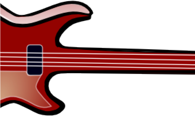 Bass Guitar Clipart Caricature - Electric Guitar Clip Art (640x480)