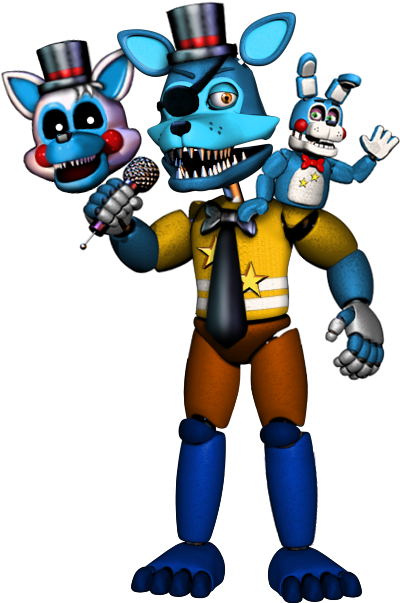 Rockstar Foxriolu Fazbear - Rockstar Model Ffps Png (498x657)
