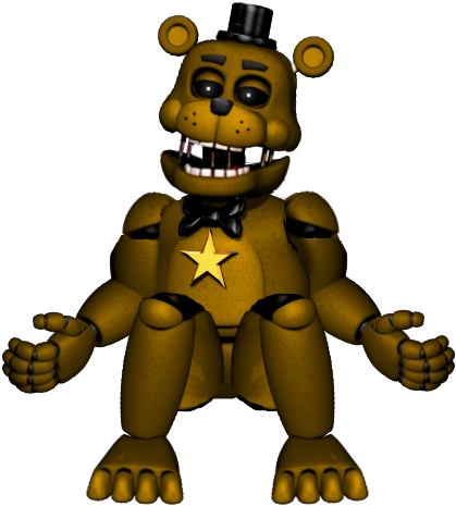 Rockstar Golden Freddy By Thegreenbear87 - Fnaf Rockstar Golden Freddy (466x486)