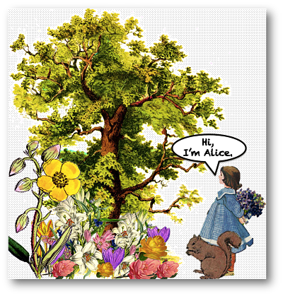 Bough-wough - Family Tree With Background (400x419)