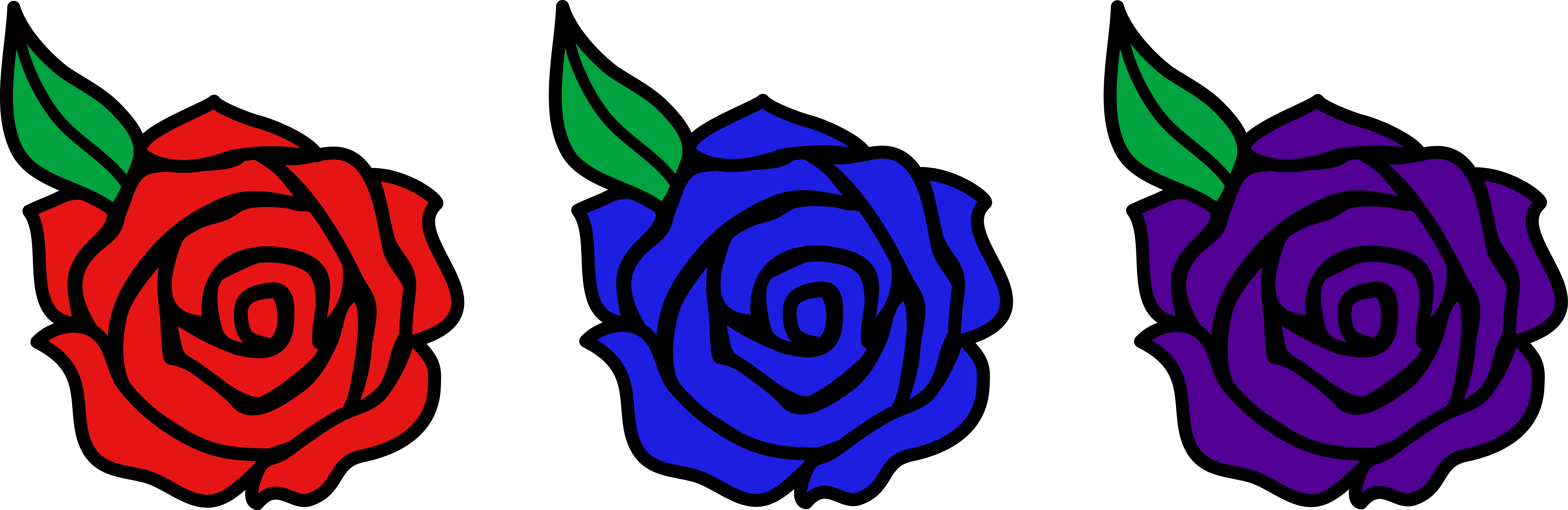 Flower Cartoon Rose (7560x2458)