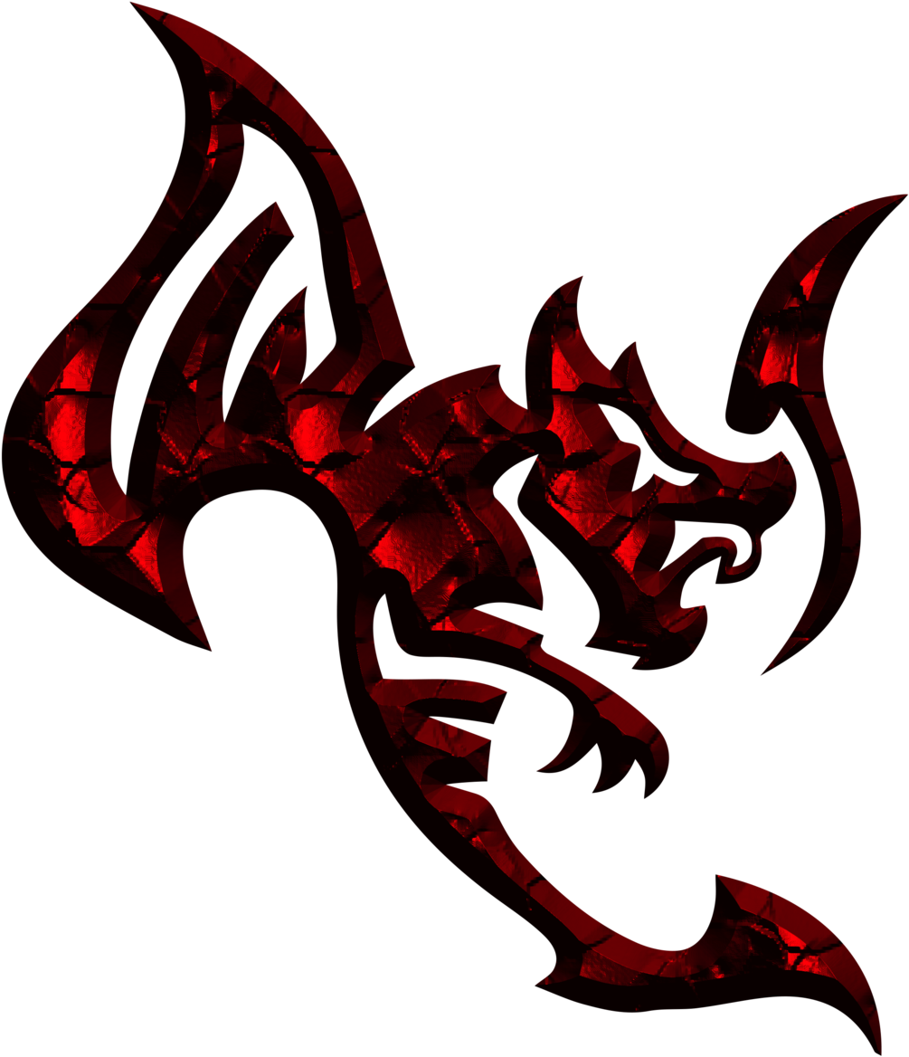 Free Red Chinese Dragon Clipart - Red Dragon Shadow (1024x1191)