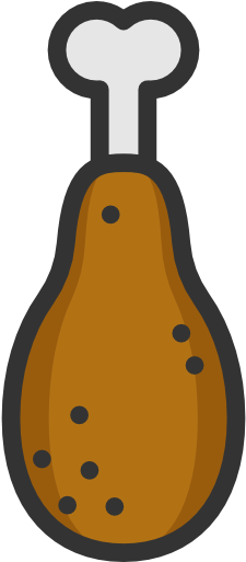 Chicken Leg Free Icon - Transparent Cartoon Chicken Leg (512x512)