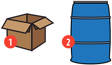 Those Packages Often Include Used Clothes, Shoes, And - Cartoon (445x308)