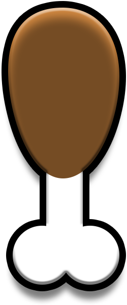 Chicken Leg Icon By Bubbaman73 - Chicken Leg Icon By Bubbaman73 (342x625)