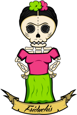 35 Images About My Favorites Of Frida Kahlo On We Heart - Cartoon (400x527)