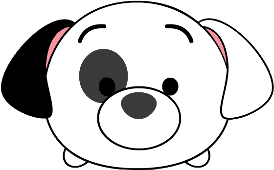 Tsum Tsum Patch - Tsum Tsum Black And White (562x354)