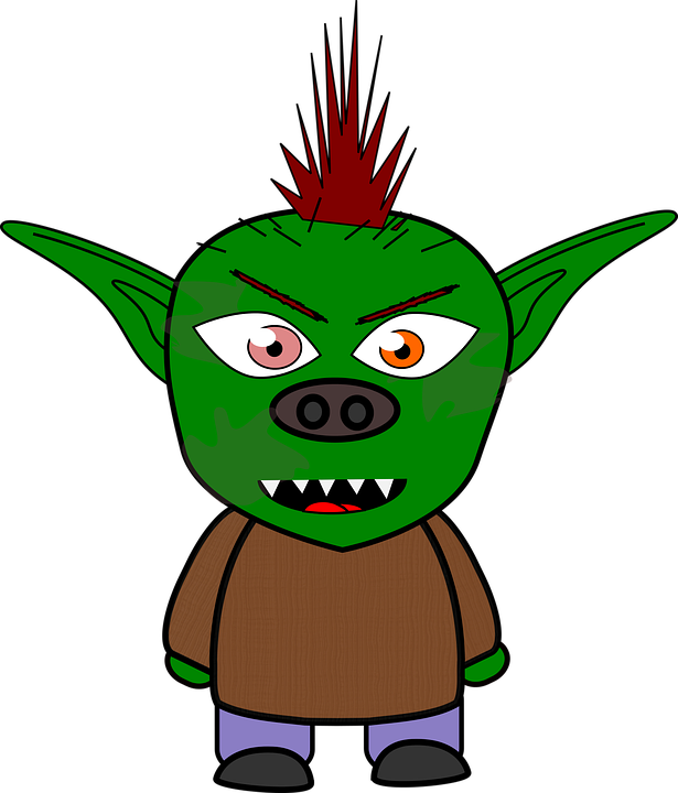 Green Cartoon Goblin - Goblin Clip Art (615x720)