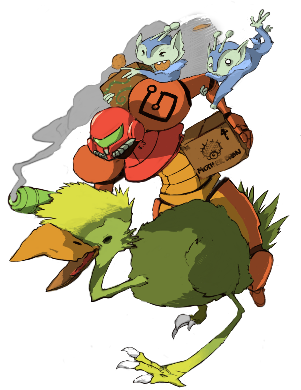 Super Metroid Super Replay T-shirt Design By Carpish - Design Metroid (1024x1507)