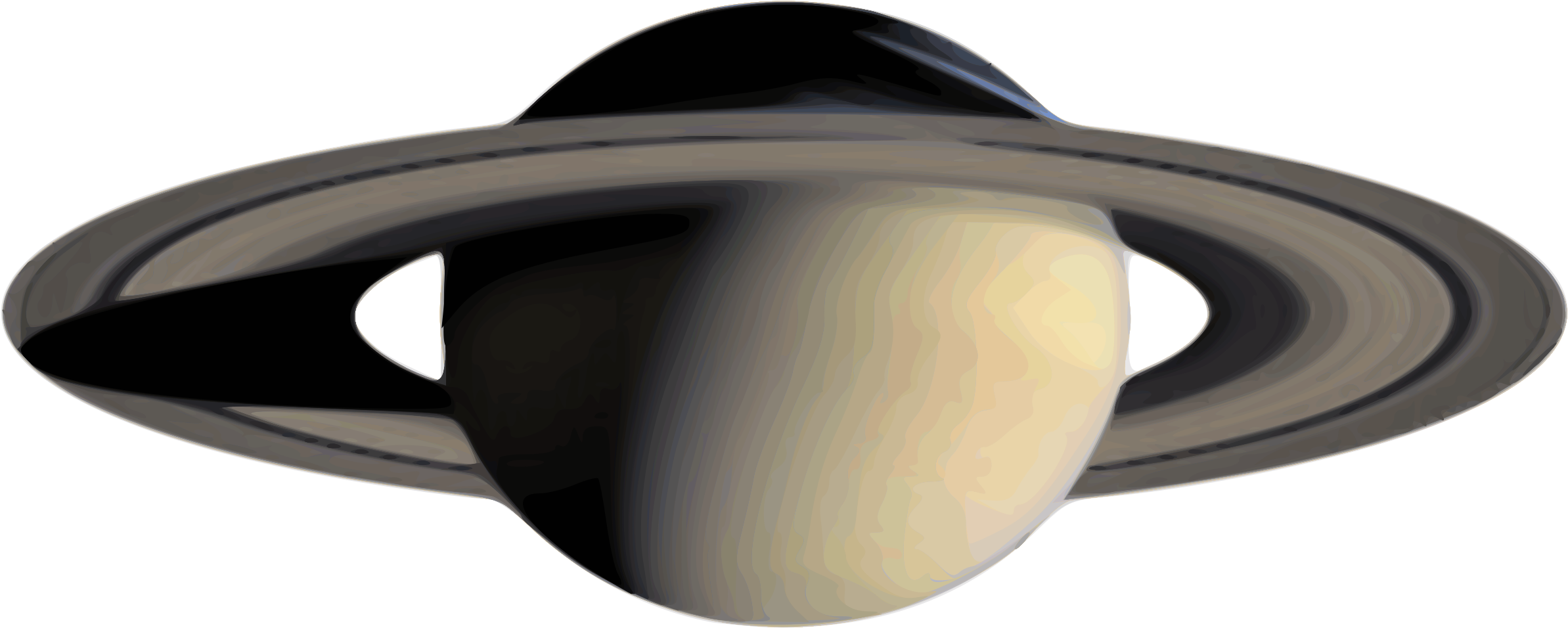 Big Image - Planet Saturn White Background (2400x969)