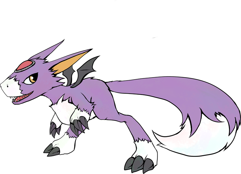 Digimon Dorumon Shirt Design By Kaizerin - Digimon Dorumon Dorumon Slouchy V-neck (800x578)