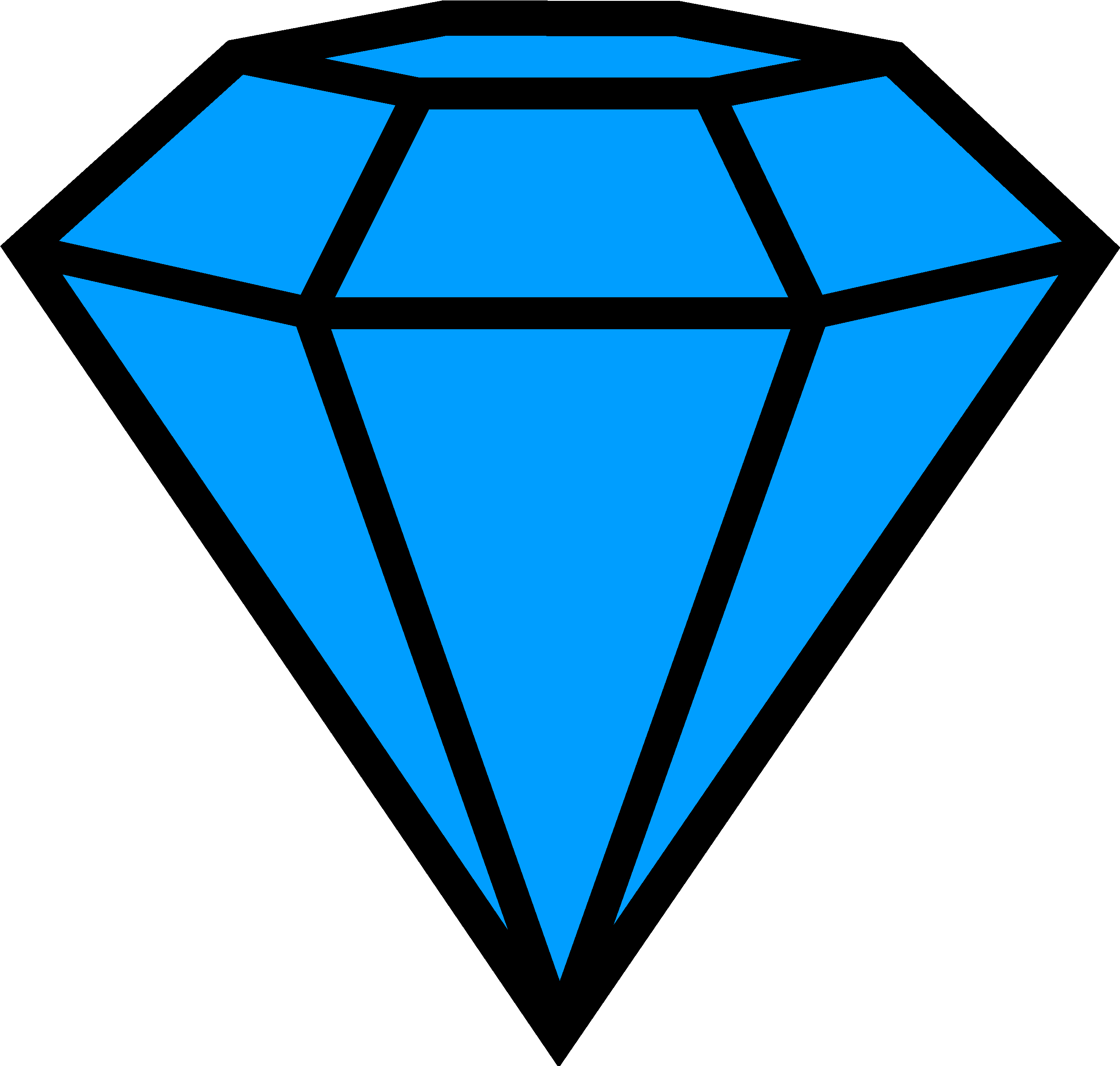 Sapphire Clipart - Black And White Diamond Png - (2706x2604) Png Clipart  Download, image size:2630x2503