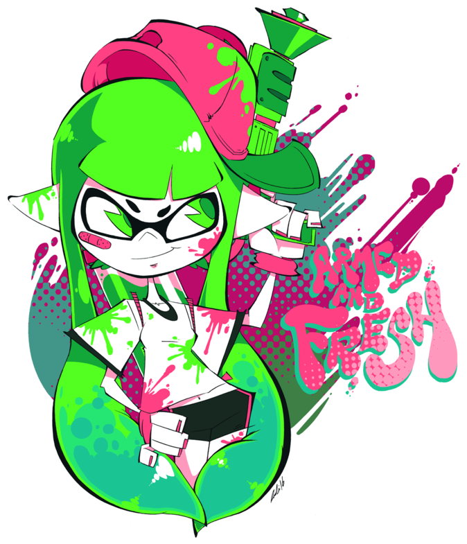 Inkling T-shirt Design By Brendancorris - Brendan Corris Splatoon (800x800)