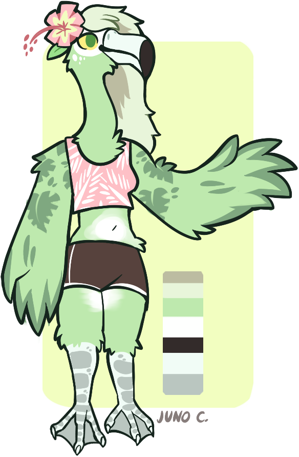 Anthro Flamingo Design By Californiacoyote - Anthro Flamingo (584x891)