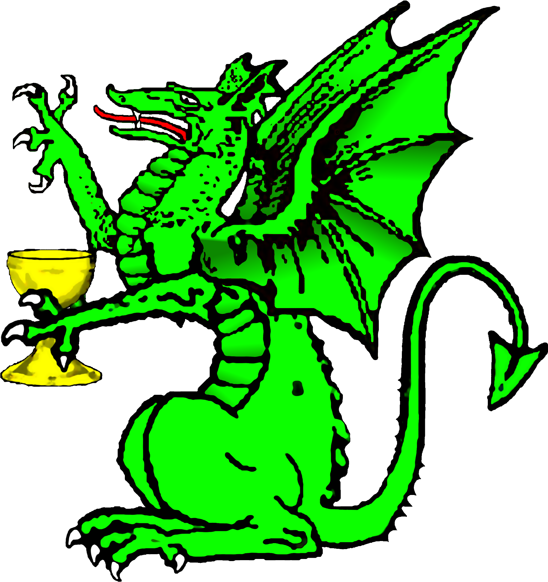 Supporters Clipart Alone - Coat Of Arms Dragon (2000x2000)