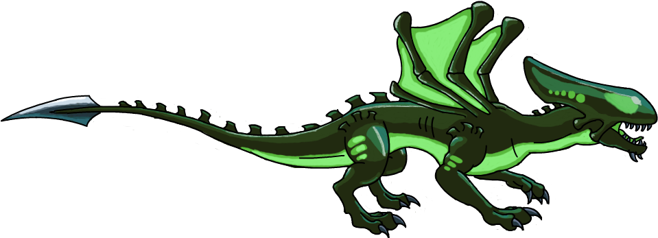 Xenomorph Clipart Dragon - Dragonvale Halloween Dragons (990x381)