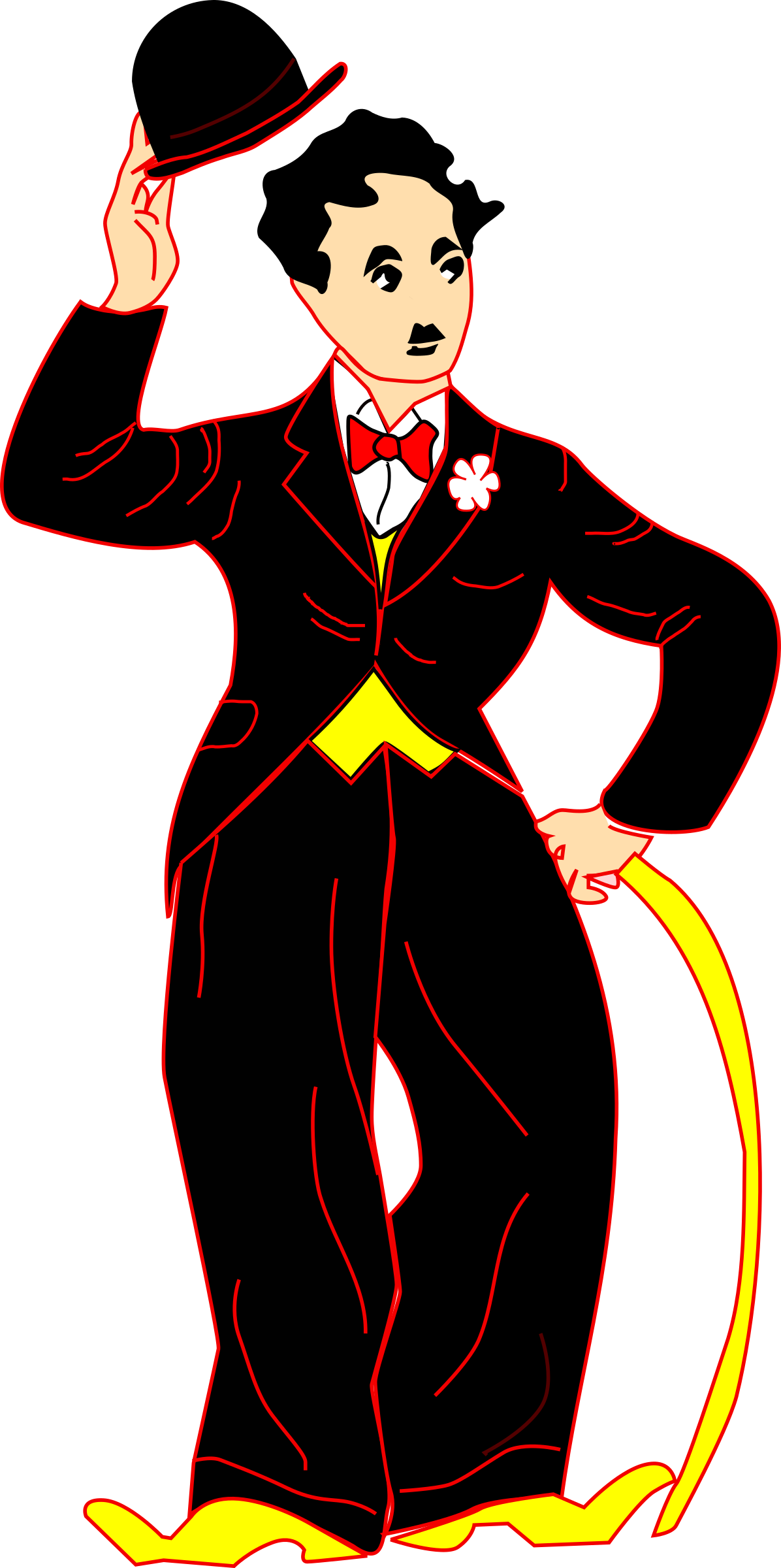 Big Image - Cartoon Charlie Chaplin Png (1196x2400)