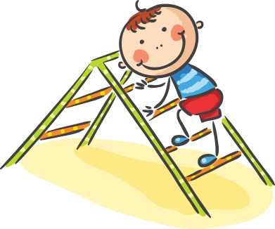 Climbing On Ladder Clipart (391x326)