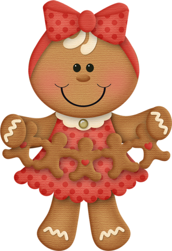 Cute Gingerbread Girl Clipart - Gingerbread Clip Art (343x500)