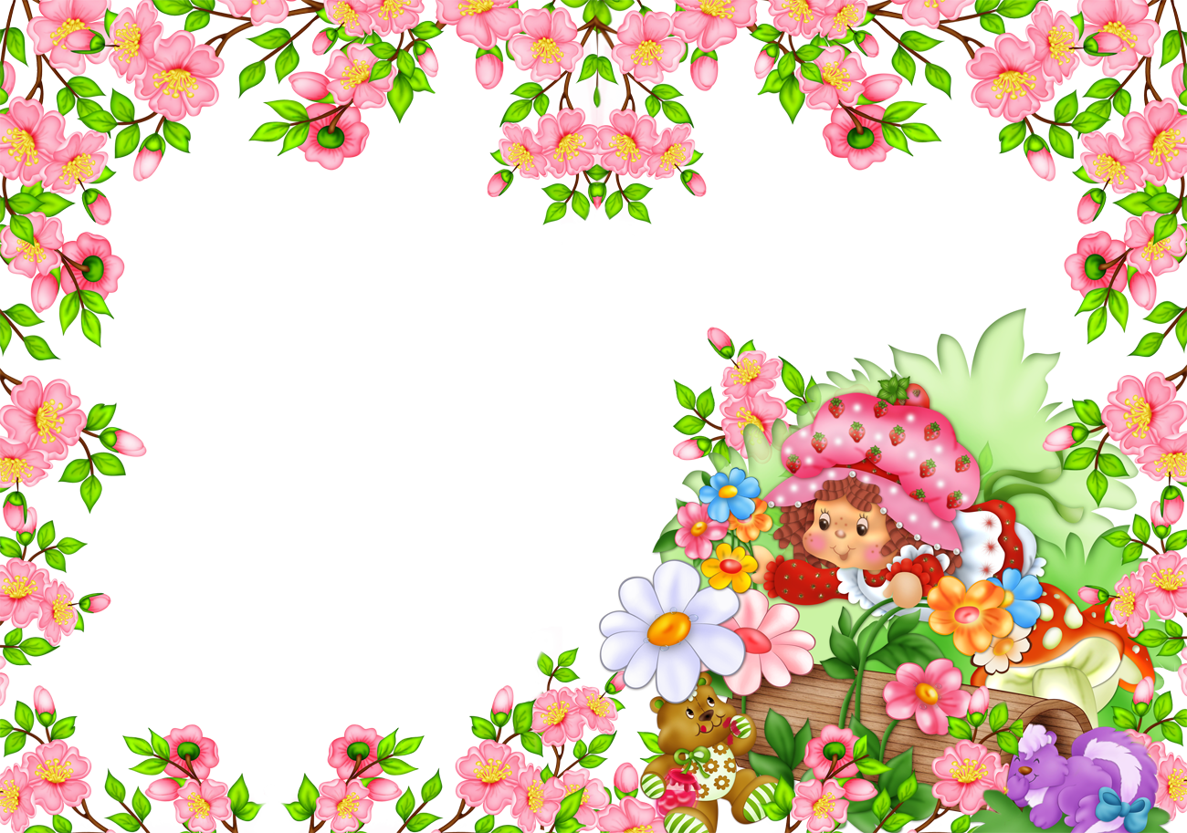 Gallery Of Marco Para Fotos De Tarta De Fresa Flores - Marco Para Fotos De Frutillitas (1300x913)
