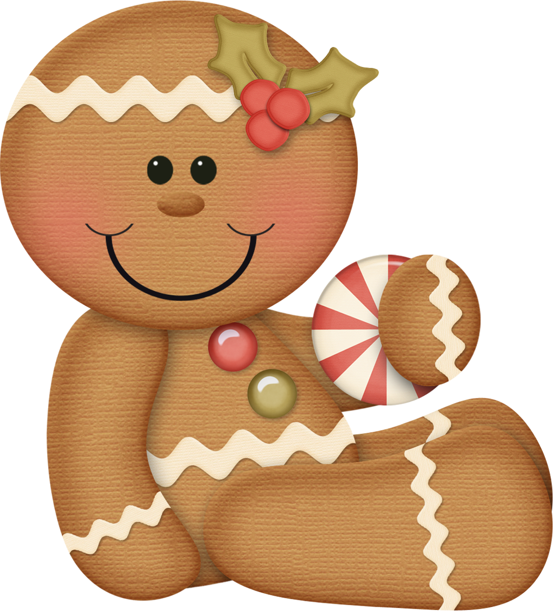 "gingerrific" - Christmas Gingerbread Man Clipart (1082x1197)