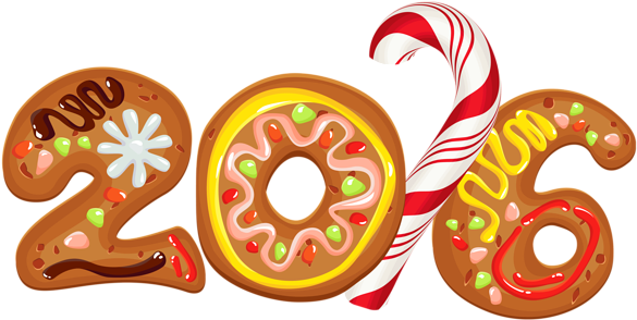2016 Cookie Style Png Clipart Image - Christmas 2016 Png (600x301)