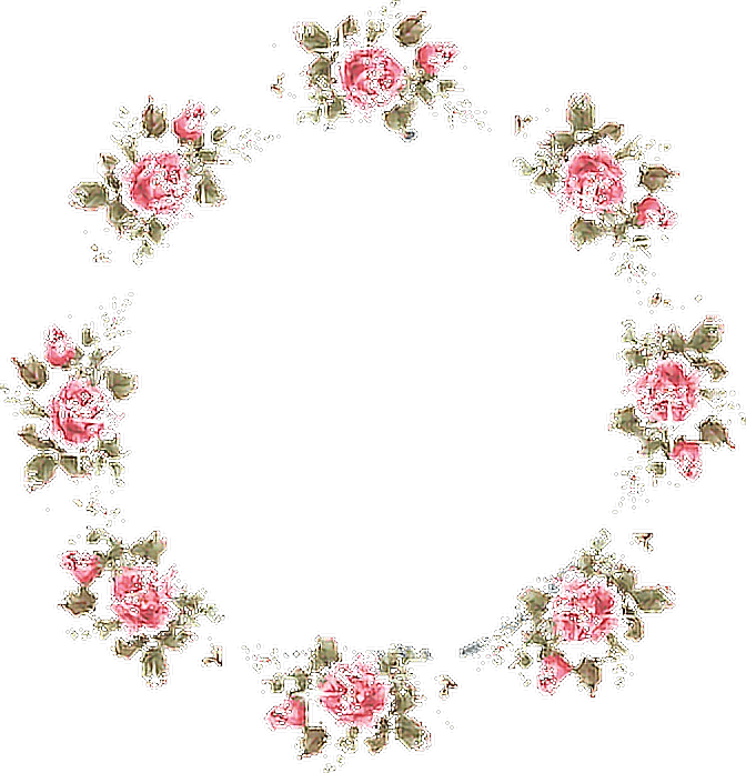 Frame Roses Flowers Aesthetic Tumblr - קישוטים למצגת (672x696)