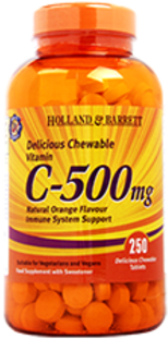 Holland & Barrett Chewable Vitamin C With Rose Hips - Holland & Barrett Vitamin C With Bioflavonoids (350x350)