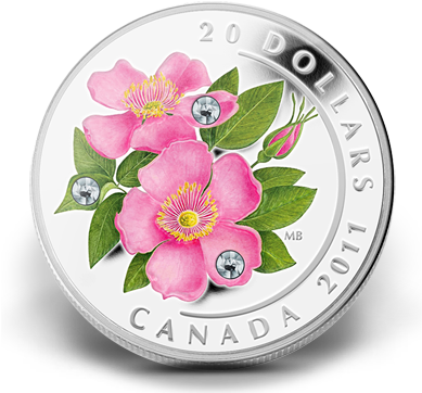 Fine Silver Coin - 2011 Fine Silver 20 Dollar Coin - Crystal Series: Wild (388x371)