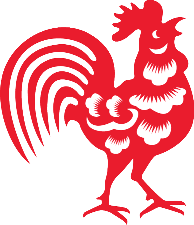 Happy Chinese New Year - Chinese New Year Rooster Vector (632x731)