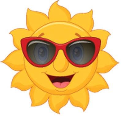 Happy Children Cartoon - ดวง อาทิตย์ ใส่ แว่น การ์ตูน (401x399)