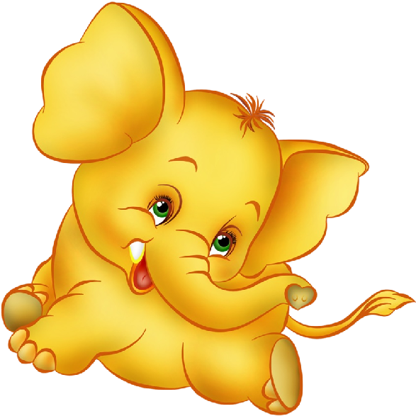 Funny Baby Elephant - Cartoons Of Cute Elephant (600x600)