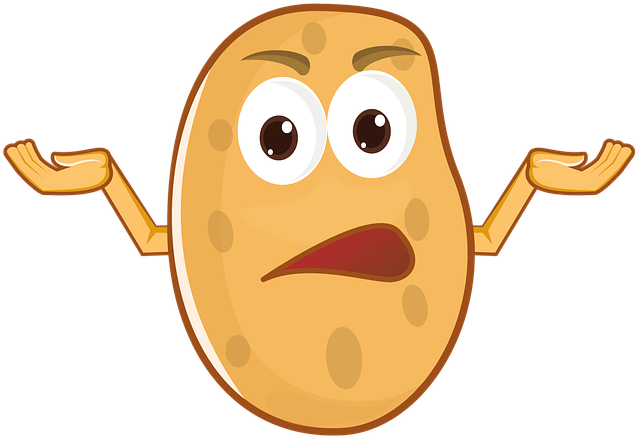 Cartoon Potato Character Comic Food Hot Lu - Potato (960x678)