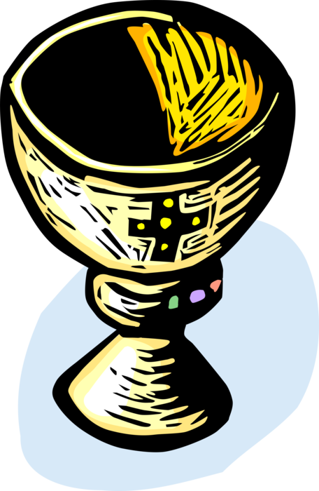 Vector Illustration Of Christian Religious Chalice - Vector Illustration Of Christian Religious Chalice (456x700)