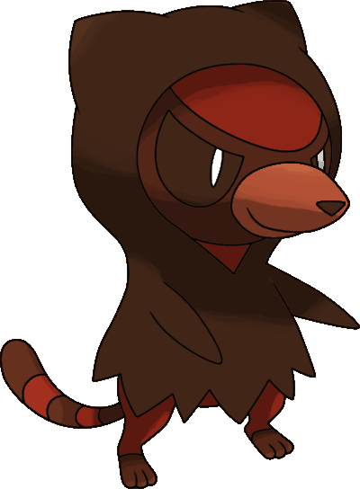 Red Pa-tanuki Behind That Cloak By Snivy101 - Cartoon (400x544)