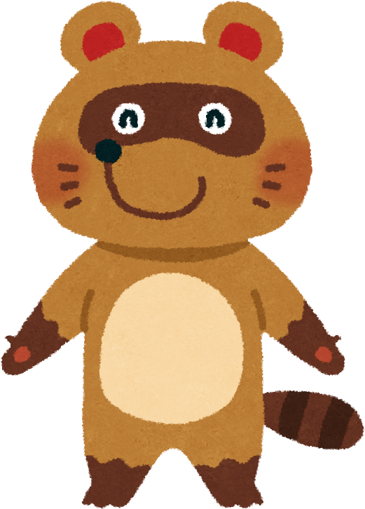Tanuki - タヌキ イラスト (550x754)
