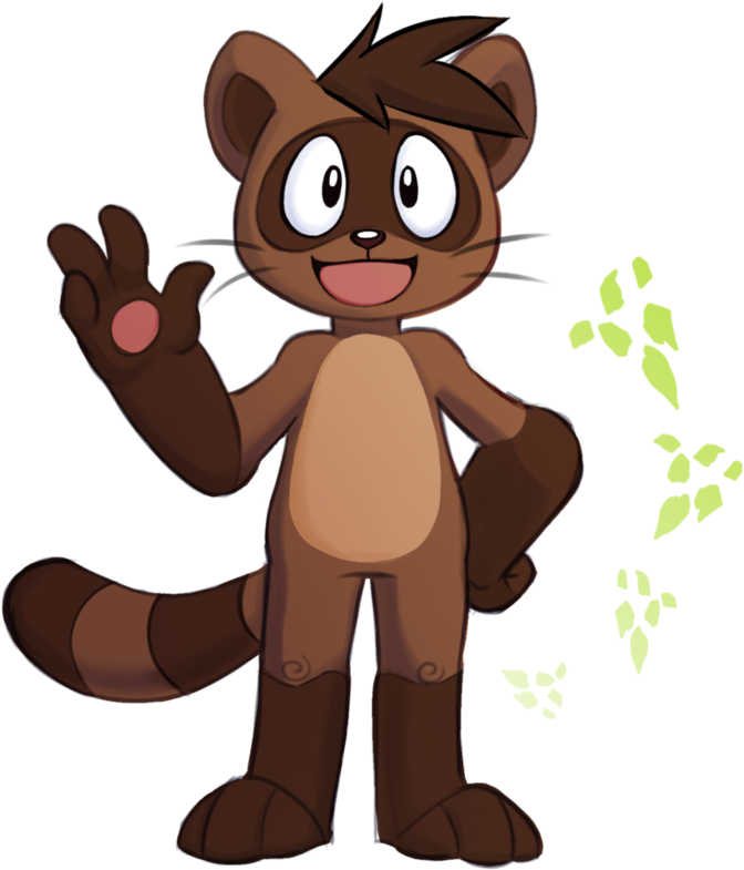 Tanuki Character Sketch By Isenrod - Cartoon (800x998)