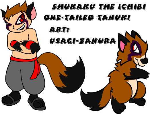 Shukaku The One Tailed Tanuki By Usagi Zakura - Razonamiento Verbal (600x400)