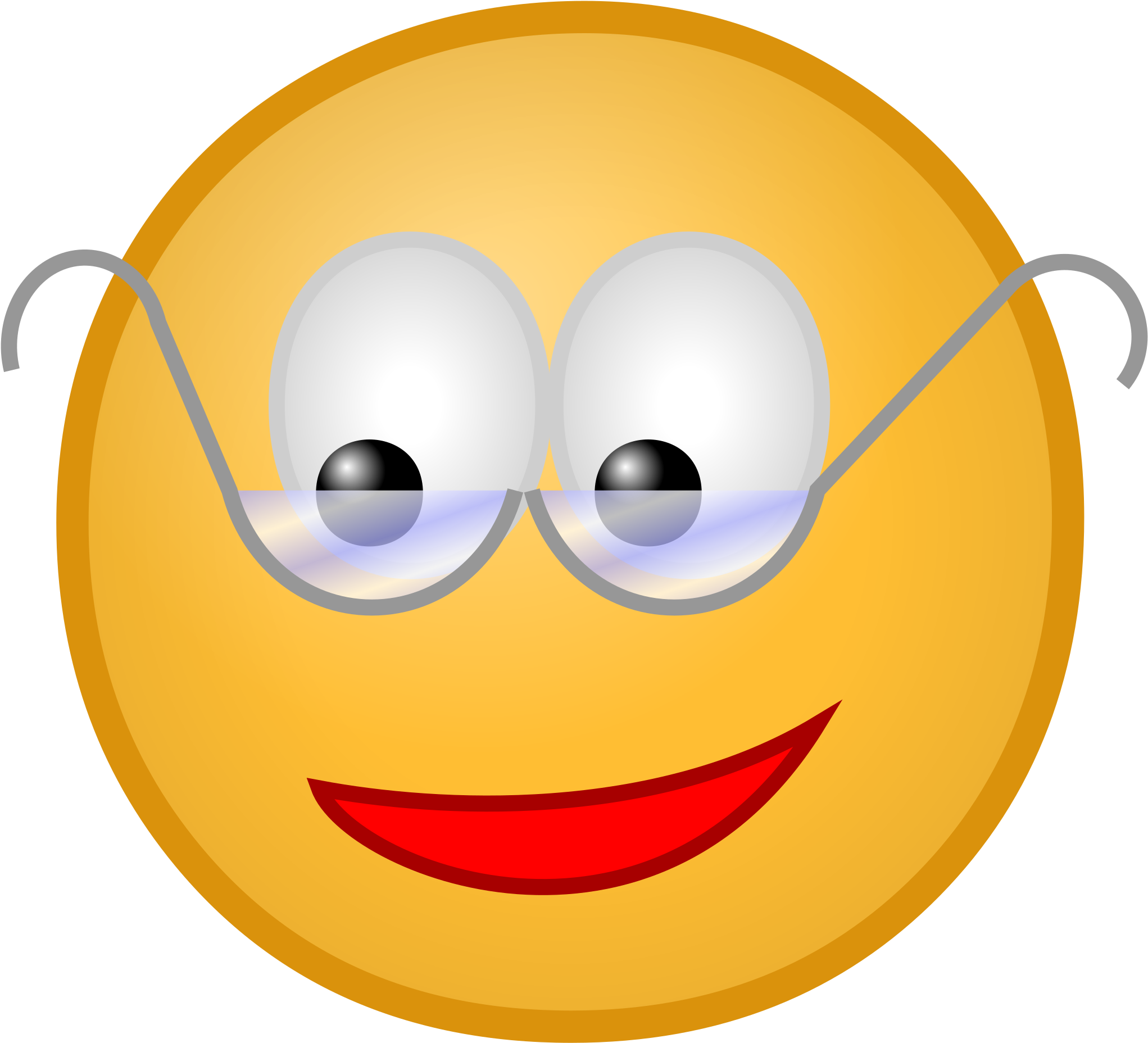 This Free Icons Png Design Of Smiley With Glasses - Smiley Face With Gl...