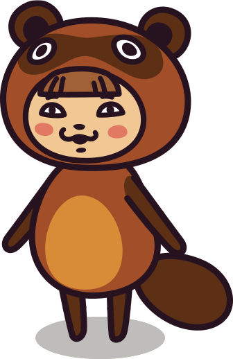 タヌキのともみ - Computer Mouse (336x518)