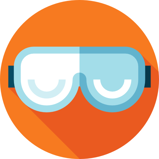 Safety Glasses Icon - Science Goggles Icon (512x512)