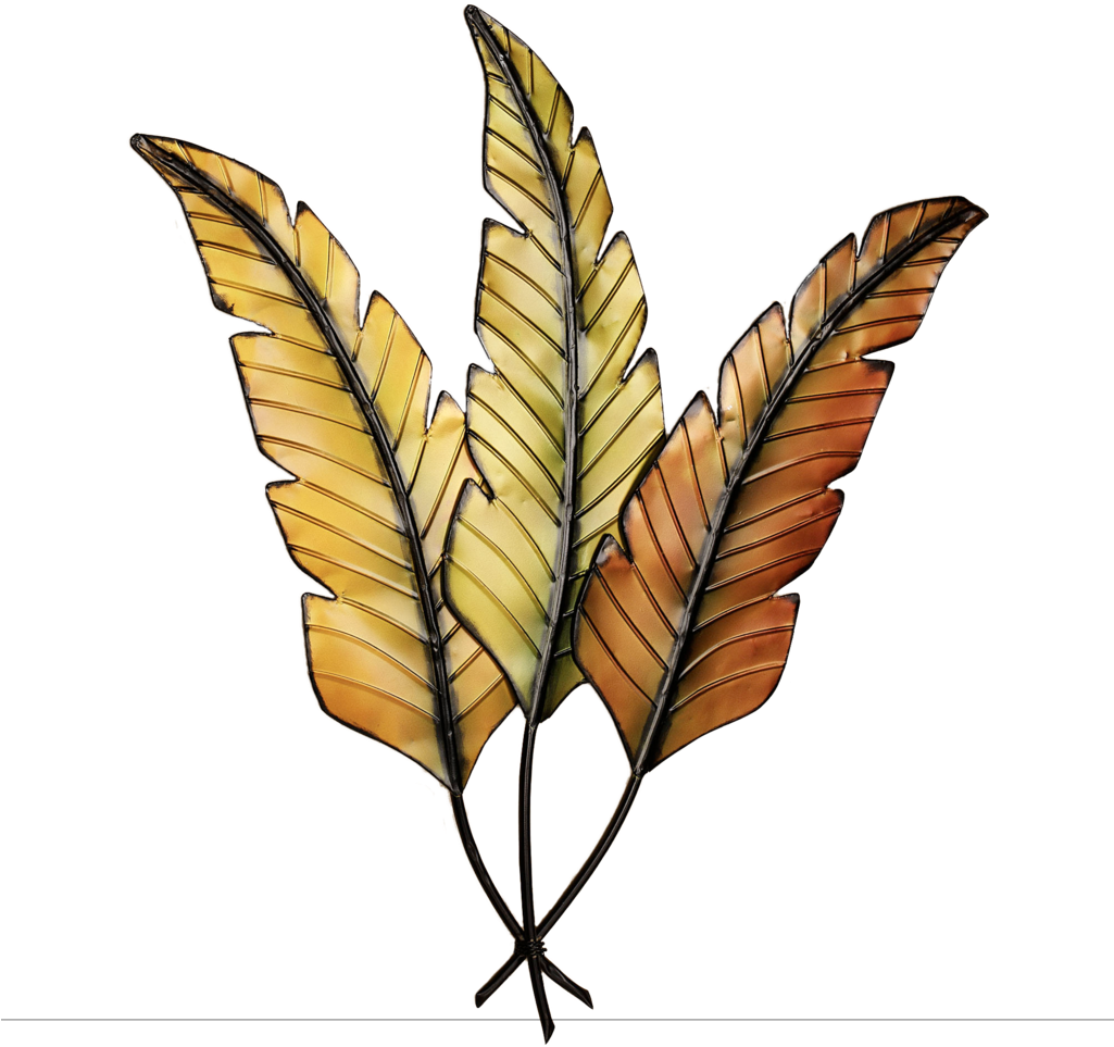 Banana Leaves Metal Wall Art (1024x1024)