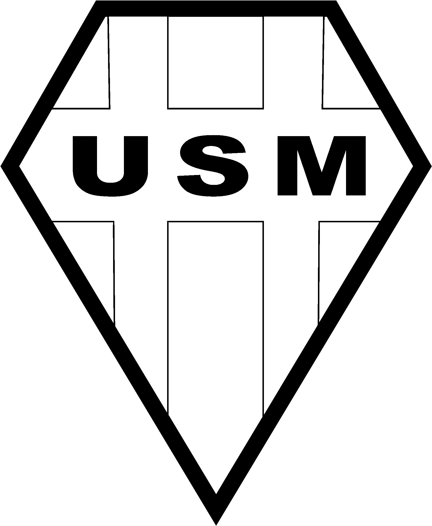 Union Sportive Maubeuge Logo Black And White - Sign (2400x2400)