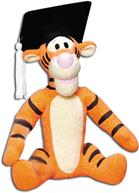 Graduation Tigger Stuffed Animal Graduate Winnie The - Tigger Graduation (480x662)