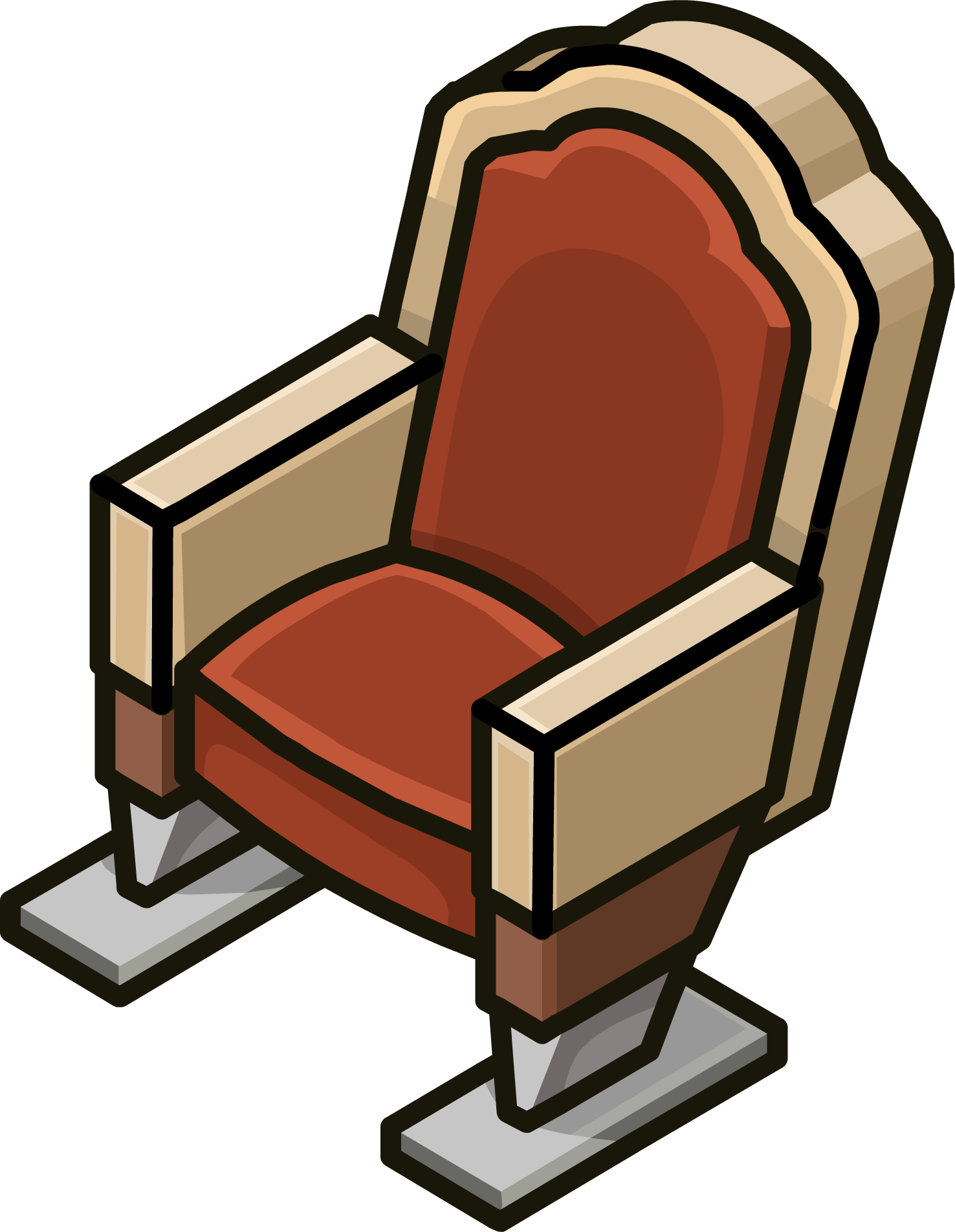 Theater Seat - Butacas Teatro Png (1476x1904)