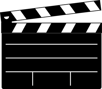 Clapboard Movie Film Clapper Scene Take Cu - Black And White Productions (389x340)